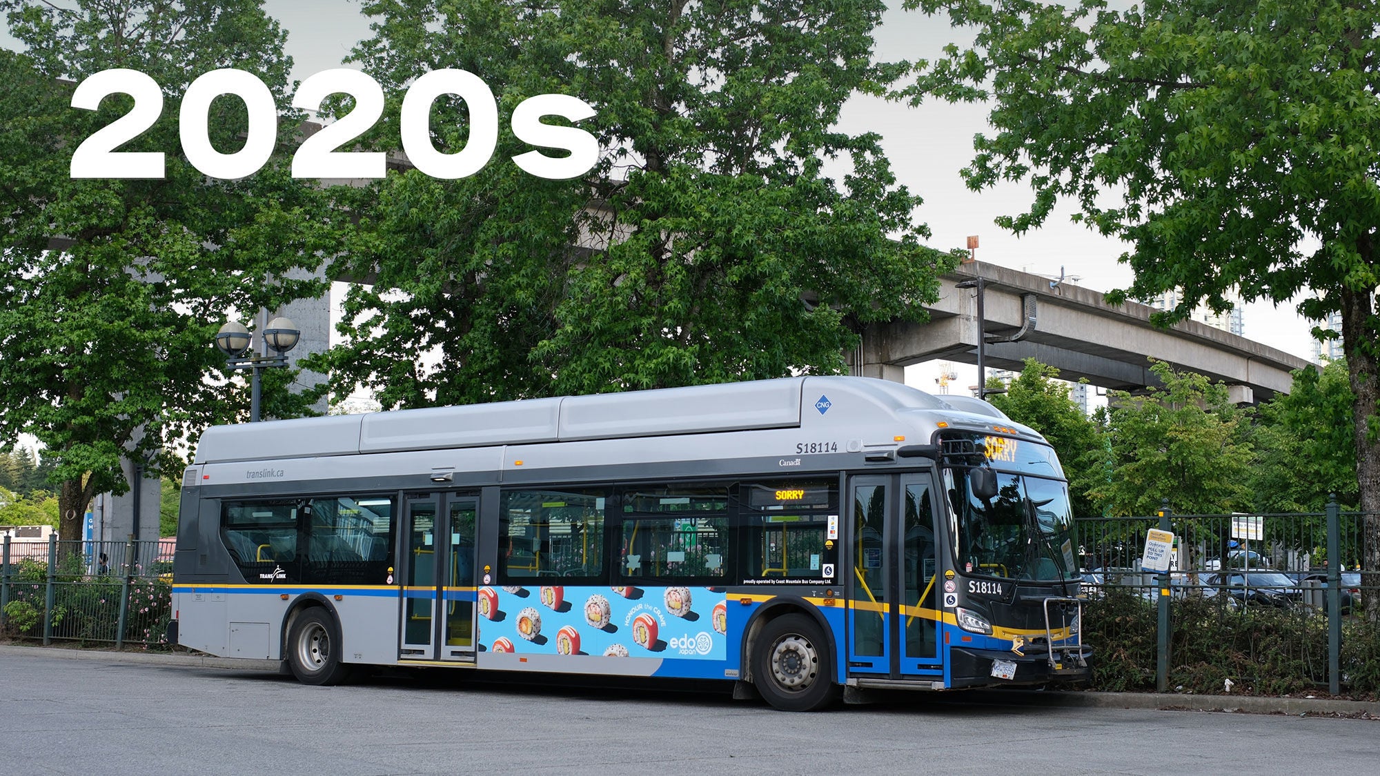 A digital rendering of the new transit terminal showcasing modern architecture and spacious design. The word “2020s” is in bold white text and sits above.