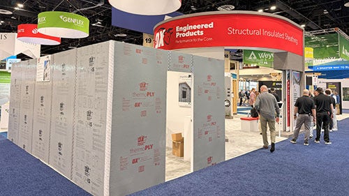 An Ox-branded display at a trade show
