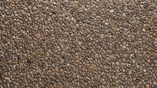 A close-up view of exposed concrete