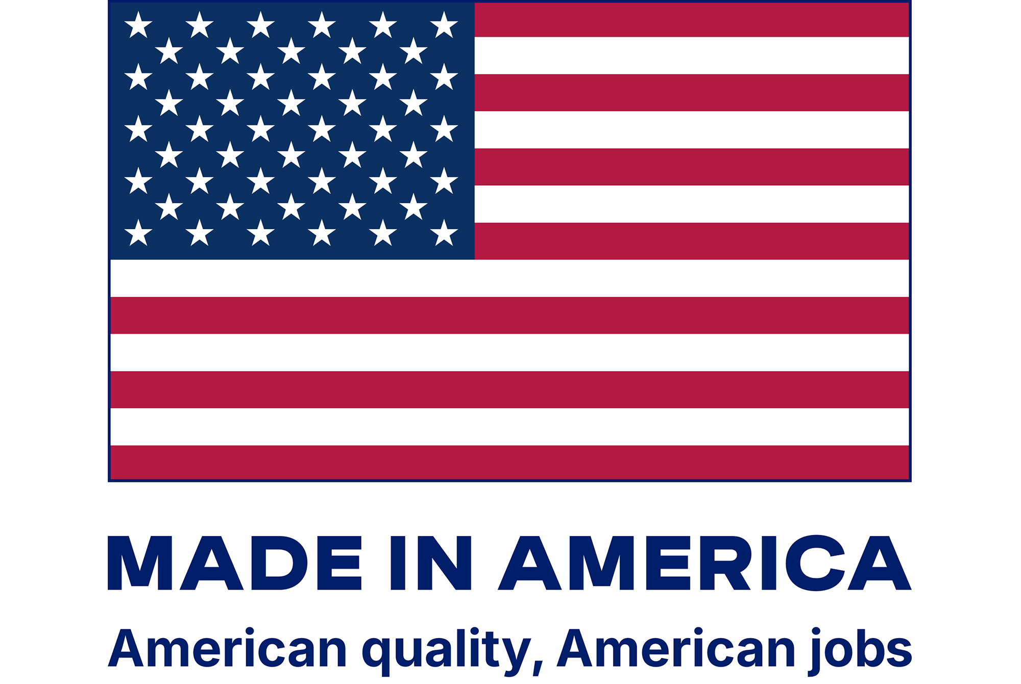 Le logo « Made in America » d’Amrize avec le drapeau américain 