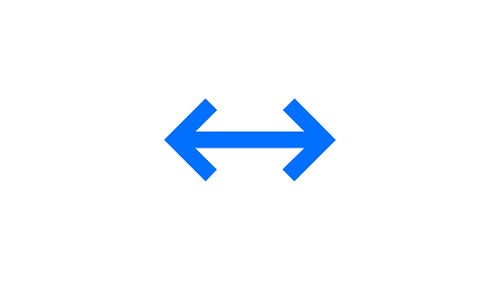 An icon of a double-sided arrow pointing left and right